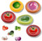 mumisuto 5 Piezas Envase de Silicona Reutilizable Para Frutas y Verduras, Almacenamiento de Aguacate con Silicona Tapa, Organizador Nevera Para Limón Aguacate Tomate Cebolla