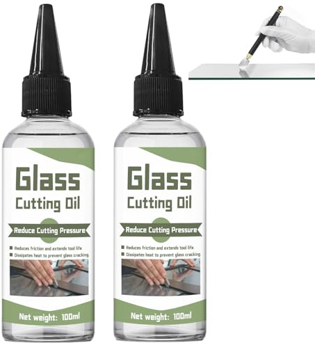 Huile de coupe de verre 200 ml, convient pour tous les outils de coupe de verre, carrelage et miroirs