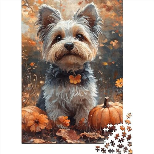 Yorkshire Terrier Jigsaw Puzzles Puzzle for Adults Kids. 1000 Piece Whimsical Challenge Toy Educational Games Home Decoration for Educational Games Gifts 1000pcs (75x50cm)