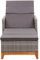 kangqiling Sonnenliege aus Polyrattan und Massivholz aus Akazie, Grau, Grau, 46013