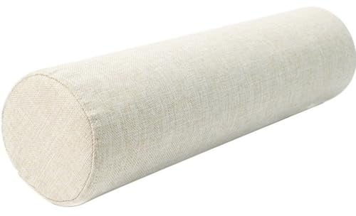 MSNCS Nackenrolle Linen Rollenkissen 40/50/60/70/90 cm Nackenkissen Kopf, Nacken, Rückenstütze Kissenrolle abnehmbar Rohrkissen Dekokissen für Betten und Sofas Yoga(Beige,20cmx90cm)