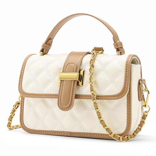 GAEKEAO Handytasche zum Umhängen Handy Umhängetasche Damen PU Leder Crossbody Bag Trendige Quadratische Handtasche Schultertasche Kleine Kette Schulterriemen Tasche, Verstellbarem