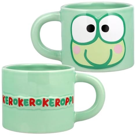 Keroppi Green Mug, Officially Licensed Sanrio Hello Kitty & Friends 400ml Large Ceramic Coffee Cup for Tea & Hot Chocolate, Kawaii Gift for Girls, Women, Teenagers| Paladone