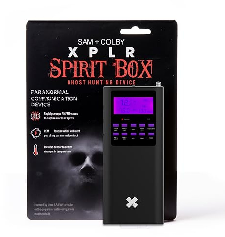 Sam e Colby XPLR Spirit Box | Kit di rilevazione paranormale; sopravvivenza infestata; scanner cacciatore di fantasmi; rilevatore EMF e EVP; strumento completo per la comunicazione spirituale