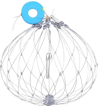 Krebskäfig,Stahldraht Krebefallen Köderkäfig | Angelzubehör Drahtgeflecht Garnelenfangwerkzeug für Salzwasser Süßwasser See Fluss