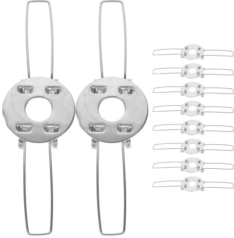 Ciieeo 10 Piezas Clips de Resorte para Tulipas de Lámpara - Abrazaderas de Sujeción Metálicas para Pantallas de Techo y Sobremesa | Adaptador de Fijación DIY para Iluminación de Interior