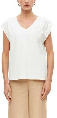 s.Oliver Jersey-Shirt mit Stickerei und Pailletten