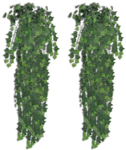 vidaXL 2X Efeu Girlande Efeubusch Efeuranke Künstliche Kunstpflanze Deko
