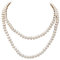 JYX perlenkette lang echte perlenkette Weiss 6-7 mm weiß Pearl Halskette Lange Pullover Kette 83,8 cm