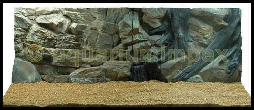 3D Aquarienrückwand 150x60 Root 2Tlg
