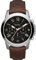 Fossil Grant uhr für Herren, Quarz-Chronographenwerk, mit Edelstahl- oder Lederarmband, Hellbraun und Silberton, 44MM