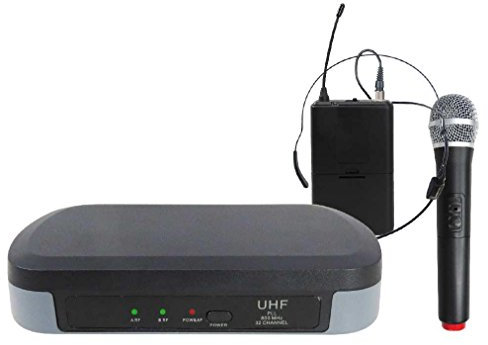 KARMA SET 7302PL Doppio Radiomicrofono Palmare e archetto UHF