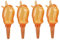 Scheurich 4er-Set Bewässerungskugel 220ml Orange Wasserspender Bördy M (Orange) Wasserspeicher
