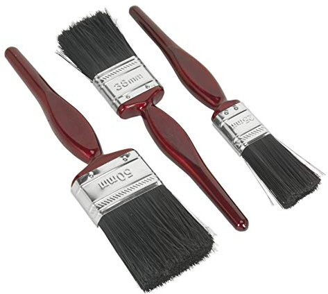 Sealey SPBS3 Pure Bristle Paint Brush Set 3pc