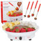 Good Cooking Chocolate Fondue Maker- Deluxe Electric Dessert Fountain Fondu Pot Set with 4 Forks and Party Serving Tray White