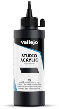 VALLEJO ACRYLIC STUDIO, PINTURA ACRÍLICA, 200ML, AZUL DE PRUSIA FTALO, Nº 46