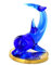 Unbekannt Delfin Mini Blau 2 Glas - Miniatur Glasfigur Springender Delphin Marineblau - Glastier Deko Figur Dunkelblau
