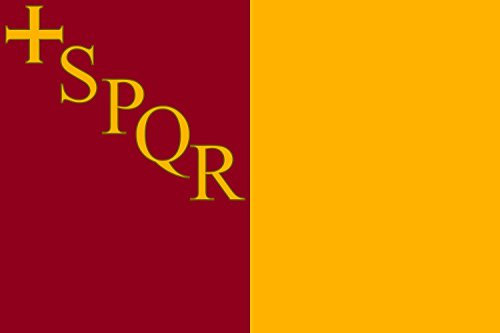 magFlags Bandiera Large Rome with SPQR | Roma amb SPQR | Bandiera Paesaggio | 1.35m² | 90x150cm