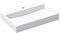 doporro Lavabo da Appoggio Lavabo Bagno Rettangolare Sospeso da 70cm Bianco Opaco, Lavandino Bagno da Minerale Fuso con Un Foro per Rubinetto 70x46x11 cm, Set di Scarico Incluso Colossum19