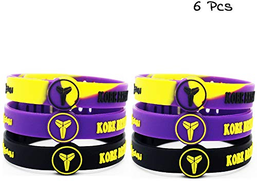Lorh's store Basketball Team Star inspirierende Unterschrift Armbänder Sport Silikon einstellbar Armband (Kobe Bryant)