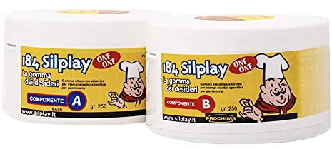 Prochima, Sillplay 184/30 A+B, Gomma Siliconica Bicomponente da Cucina, Prodotto Ideato per Stampi Antiaderenti per Derivanti dallo Zucchero, 100% Made in Italy, 500 gr
