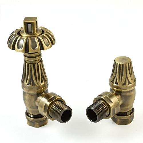 Lincoln Robinet thermostatique traditionnel pour radiateur coudé TRV, or