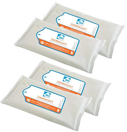 Dermoist Lot de 200 lingettes jetables extra larges pour soins personnels, voyages, festivals, camping