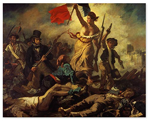 JUNIWORDS Poster, Eugène Delacroix, Die Freiheit führt das Volk, La Liberté guidant le peuple, 75 x 60 cm