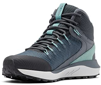 Columbia Trailstorm Mid Waterproof wasserdichte Trekking Und Wanderstiefel für Damen, Grau (Graphite x Dusty Green), 40 EU
