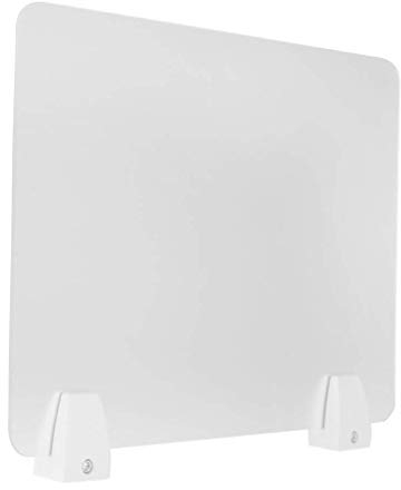 Tubayia Acryl Thekenaufsatz Spuckschutz Trennwand Niesschutz Schild Schutzwand für Büro Schreibtisch (30x40cm,Durchscheinend)