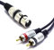 VITALCO Cavo XLR Femmina a 2x RCA 3m Adattatore 3 pin Femmina XLR a Doppio RCA Maschio Connettore per Microfono Duplicatore Audio