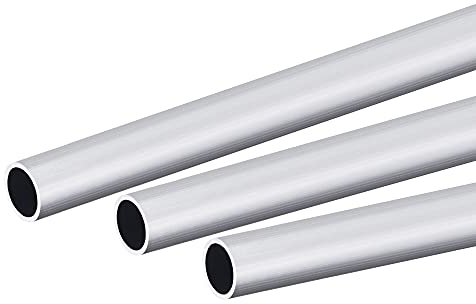 sourcing map 3 Stück 6063 Aluminium Rohr 12mm Außendurchmesser Rund Alurohr 10mm Innendurchmesser Aluminium Rundrohr 250mm Länge Metallrohr Hohlrohr Aluminium Rund Gerade Rohr Aluminiumrohre