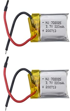 ZYGY 2pcs 3.7V 220mAh Lithium Battery for HS190 901HS 901S 901H X300C LF606 SG800 S9 Mini Quadcopter Replacement Part RC Drone Battery