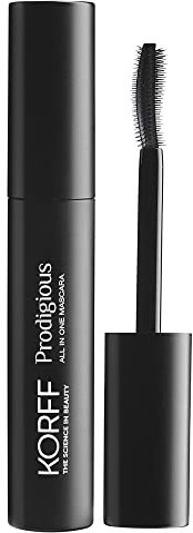 KORFF Prodigious Mascara, reichhaltige, cremige und elastische Textur, Volumeneffekt, künstliche Wimpern, Schwarz, 14 ml