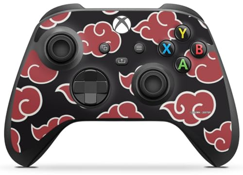 DeinDesign Skin kompatibel mit Microsoft Xbox Series X Controller Folie Sticker Naruto Shippuden Pattern Akatsuki