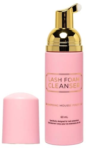 LLBA Wimpernverlängerungs-Reiniger, 60 ml, Wimpern-Shampoo für Wimpernverlängerungen, Wimpernbad für trockene und empfindliche Haut, entfernt sanft alle Make-Ups einschließlich wasserfestem Make-up