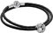 PANDORA Damen-Lederarmband Set mit Charm Seestern, Muscheln und Herzen 51522-35 35 cm