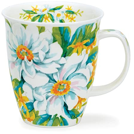 Dunoon Becher Nevis White Anemones Yellow - 0,48l