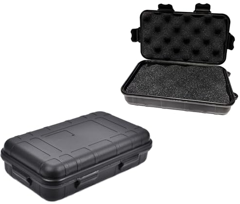 Milepetus 2 Outdoor Groß stoßfest wasserdicht Boxen Survival luftdicht Fall Kunststoff Survival Box Container Aufbewahrungsbox (XL, Schwarz)