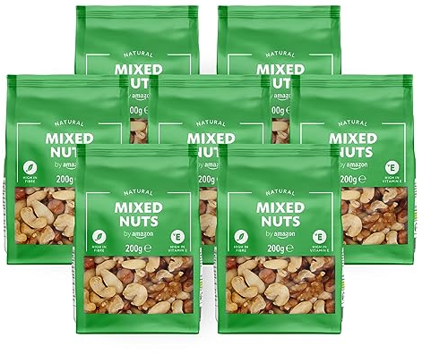by Amazon Noci miste non salate, 1400g, 7 confezioni da 200g