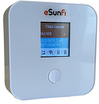 Sunhans eSunFi SHFiEL40 Router Hotspot Mobile 4G LTE, WiFi Portatile Ad Alta Velocità in Tutto Il Mondo, Nessuna Scheda SIM Necessaria, Rete Wireless Sicura Ovunque