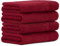 Luckytowel 4er Duschtuch Set 100% Baumwolle, 70x140cm Handtücher, 4er Pack Badetuch Rot