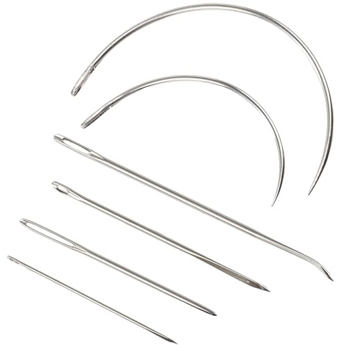 AERZETIX - C68436-6er-Set - Nähnadeln - Spezialnähen - tapisserie, verpackung, segel, zelte, teppiche, leder - aus metall - handwerklich in wartung assortiment matratze