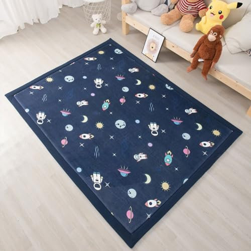 Single tree forest Teppich Für Kinderzimmer, als Krabbeldecke fürs Kind, Yogamatte und Übungsauflage geeignet-Space astronaut-150 * 150cm
