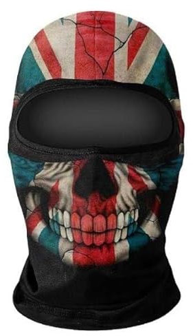 UK-UNIQUE Sturmhaube, Gesichtsmaske, atmungsaktiv, leicht, Ski-, Motorradhelm, Rennen, Radfahren, Mehrzweck-Sturmhaube, Unisex, Herren, Damen, Kinder, Jungen, Mädchen, union jack, 7-7 1/4