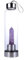Queemie Natürliche Amethyst Kristall Wasserflasche, Edelstahl Glas Lila Quarz Edelstein Obelisk Zauberstab Energie Tasse Sport Pokal für Heilung Wellness 550ml