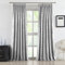 Bujasso Velvet Room Darkening Curtains Silver 90 inch Length Elegant Luxury Window Drapes for Bedroom Living Room Thermal Insulated Pencil Pleat Drapes Set of 2 Panels W90 x L90 Sliver