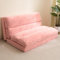 MAXYOYO Sitzsackbett, zusammenklappbares Schlafsofa, Bodenmatratze für Erwachsene, extra Dickes 6-Fach faltbares Bodensofa, Bodencouch für Schlafzimmer, Wohnzimmer, Rosa, 135 x 240 cm