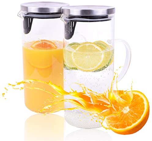 Wasserkaraffe glaskaraffe kühlschrankkrug 1,3 liter