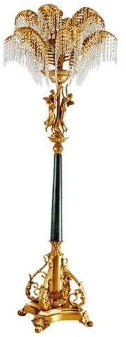 ZHCHAO Full Copper Floor Lamp Living Room Coconut Tree Floor Lamp European Villa Lobby Vintage Standing Lamps And Lanterns
